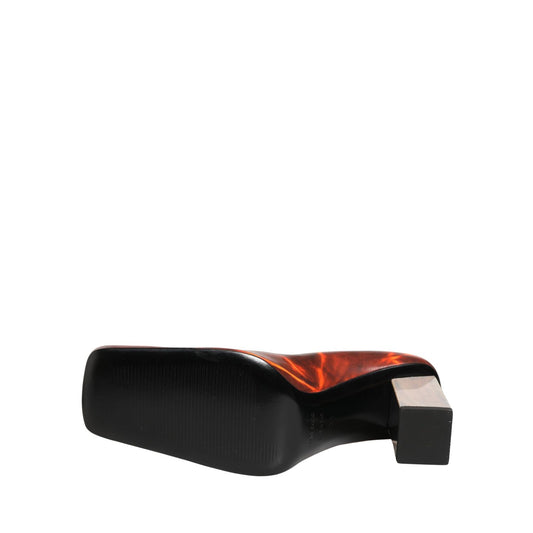 Dolce & Gabbana Multicolor Leather Square Toe Pumps Shoes