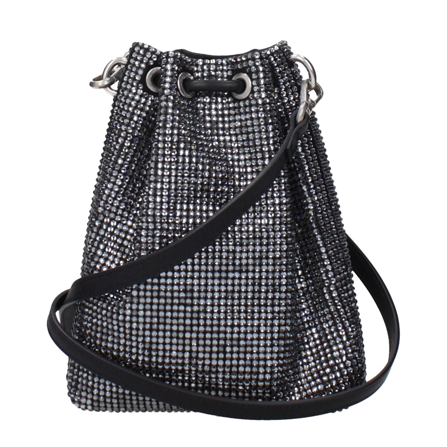 Jimmy Choo Black Satin Crossbody Bag