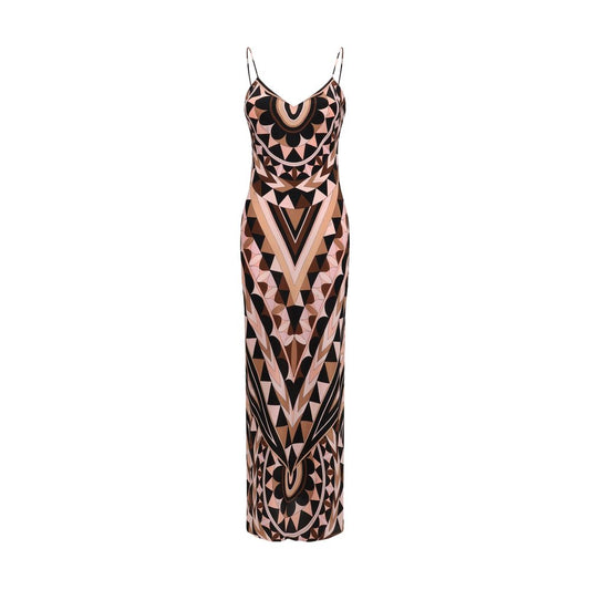 Emilio Pucci Multicolor Silk Long Dress