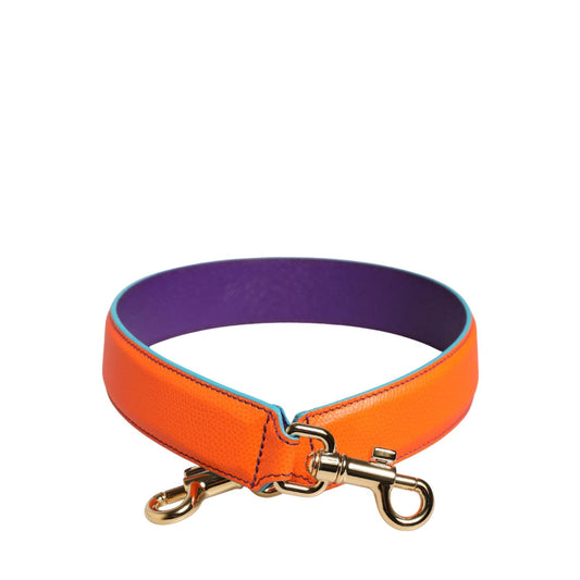 Dolce & Gabbana Orange Purple Calf Leather Bag Accessory  Shoulder Strap