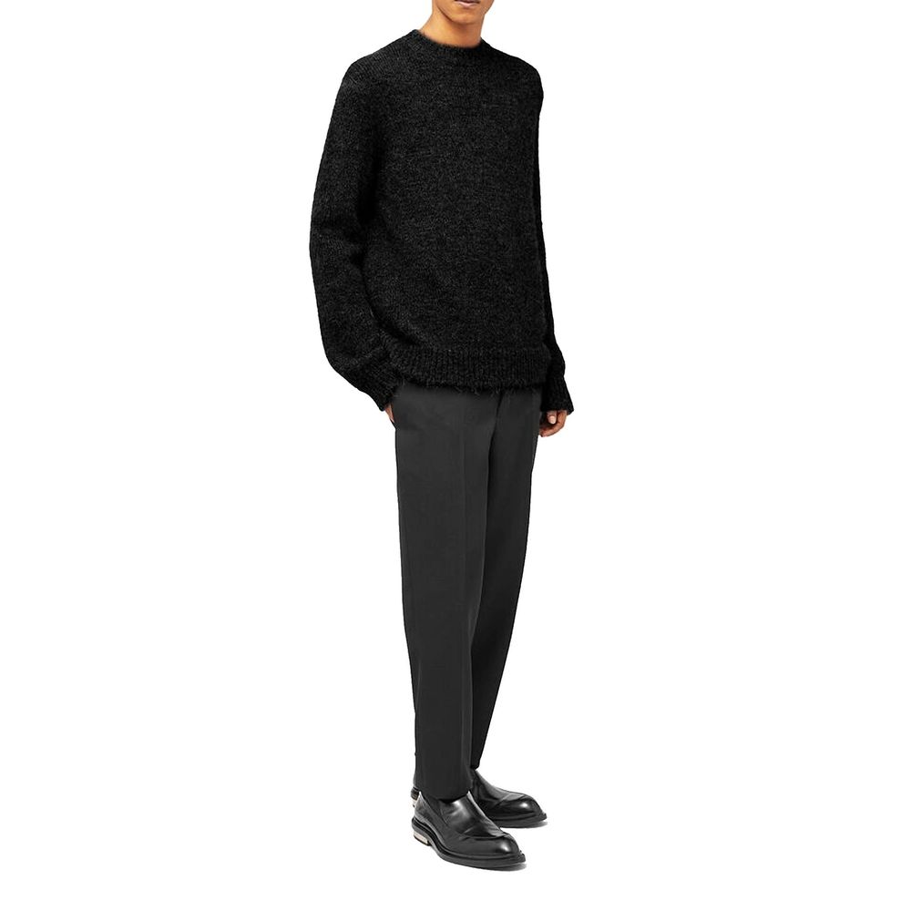 Jil Sander Black Alpaca Leather Sweatshirt