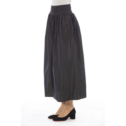 Alpha Studio Brown Polyester Women Skirt
