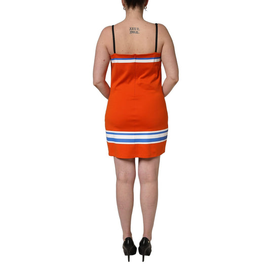 Dolce & Gabbana Orange Cotton Superbowl Football Inspired Mini Dress