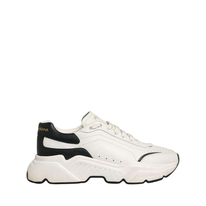 Dolce & Gabbana White Black Daymaster Low Top Sneakers Shoes