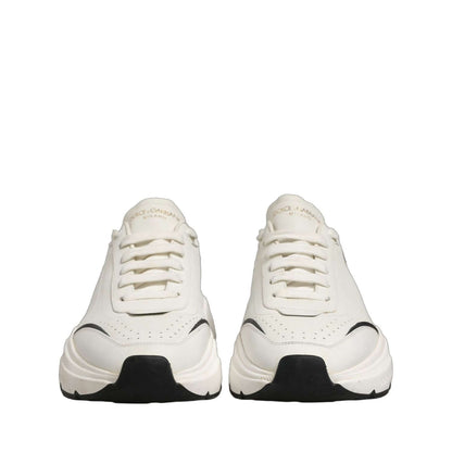 Dolce & Gabbana White Black Daymaster Low Top Sneakers Shoes