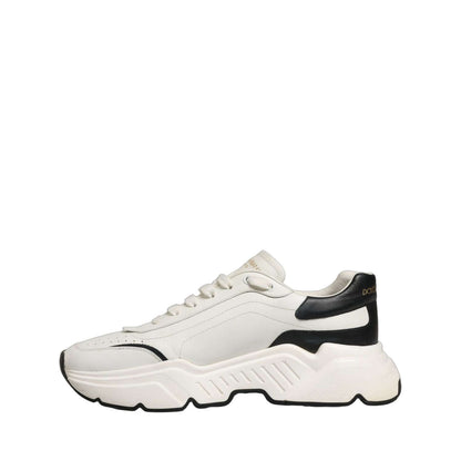 Dolce & Gabbana White Black Daymaster Low Top Sneakers Shoes