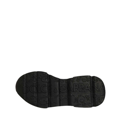 Dolce & Gabbana White Black Daymaster Low Top Sneakers Shoes