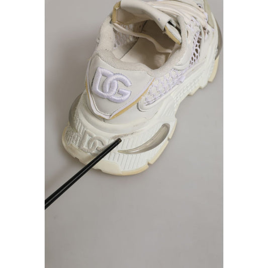 Dolce & Gabbana White Airmaster Mesh Low Top Sneakers Shoes