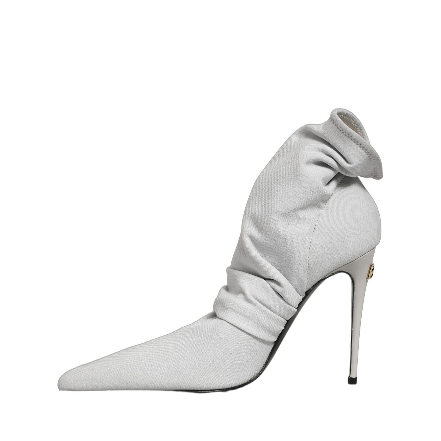 Dolce & Gabbana Gray Stretch Socks Heels Ankle Boots Shoes