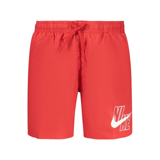 Nike Red Polyester Men's Swimwear