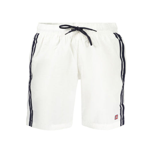 Norway 1963 White Polyamide Swim Shorts