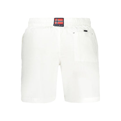Norway 1963 White Polyamide Swim Shorts