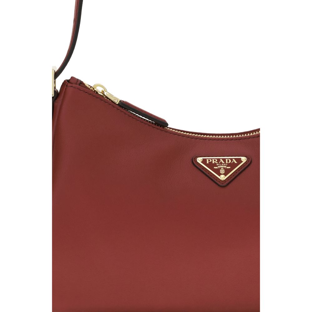 Prada Brown Calf Leather Bos Taurus Shoulder Bag