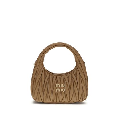 Miu Miu Beige Calf Leather Bos Taurus Shoulder Bag