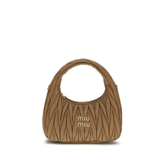 Miu Miu Beige Calf Leather Bos Taurus Shoulder Bag