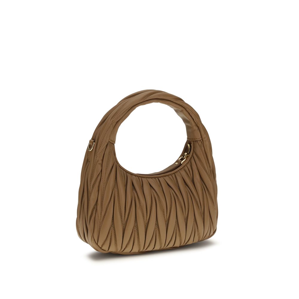 Miu Miu Beige Calf Leather Bos Taurus Shoulder Bag