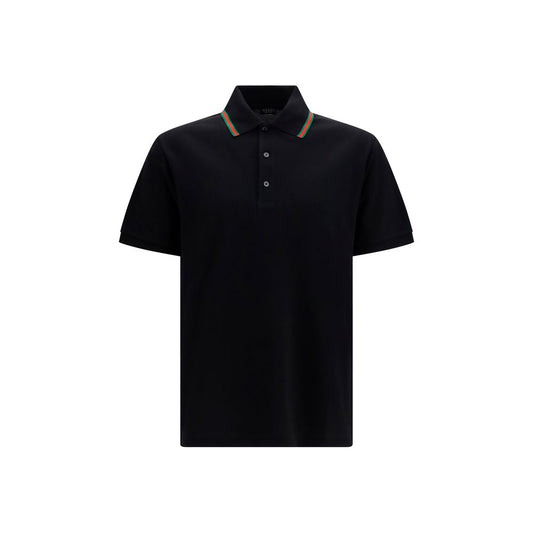 Gucci Black Cotton Polo Shirt