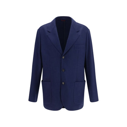 Brunello Cucinelli Blue Cashmere Full-Length Jacket