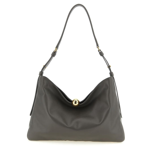 Furla Gray Calfskin Shoulder Bag