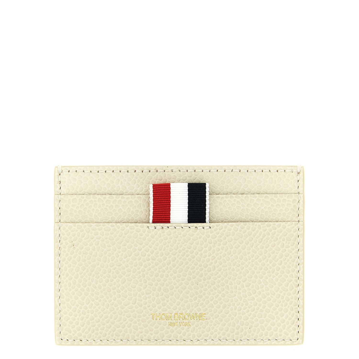 Thom Browne Beige Calfskin Cardholder