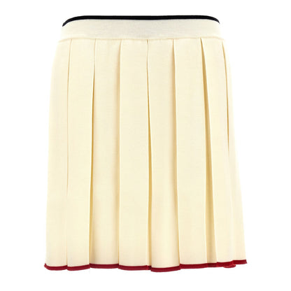 Thom Browne White Virgin Wool Long Skirt