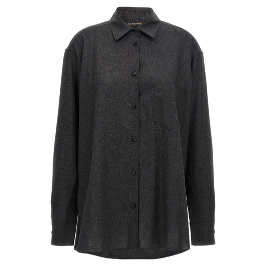 The Andamane Gray Wool Blouse