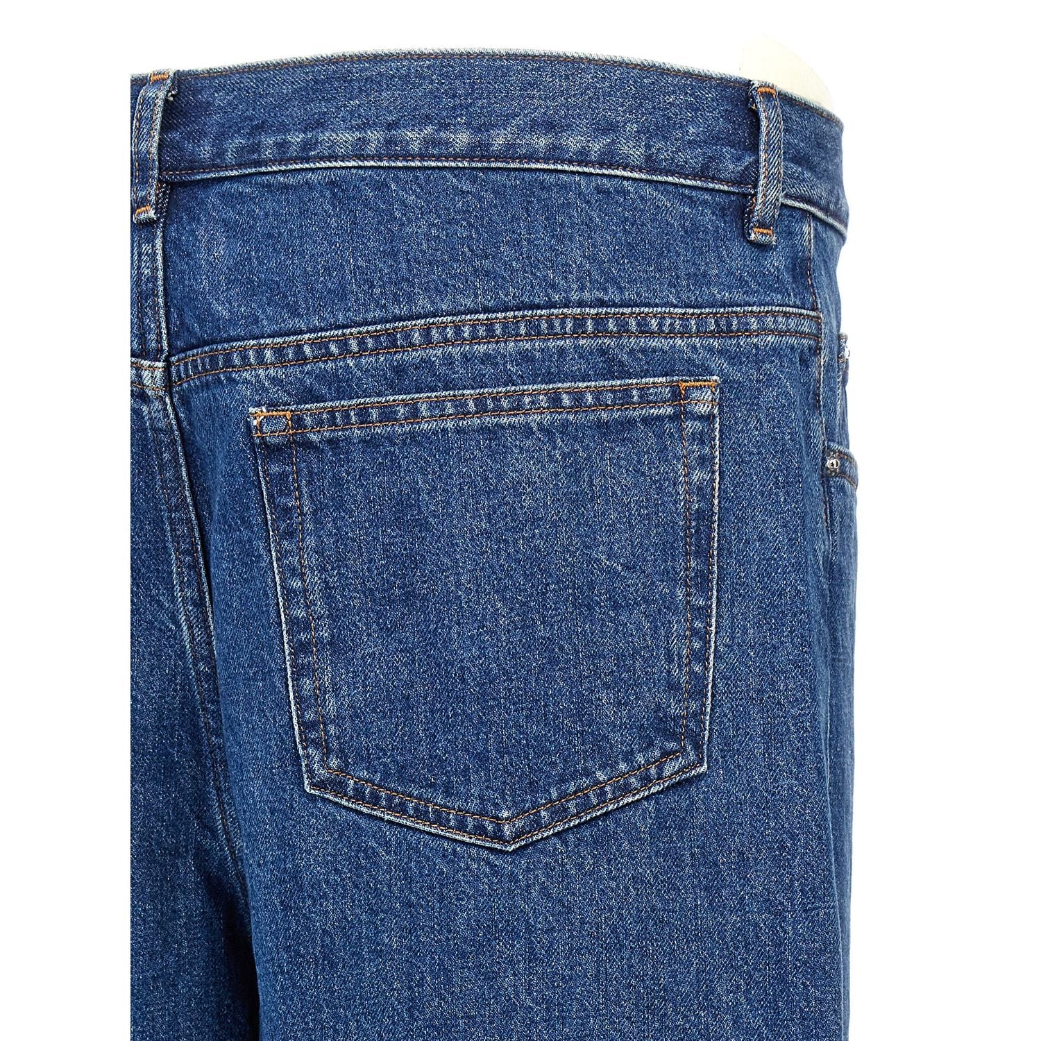 A.P.C. Blue Cotton Straight-Leg Jeans