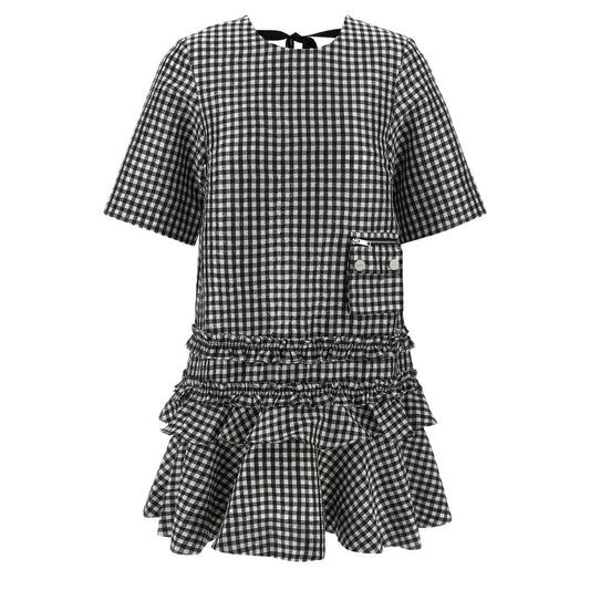 Ganni Bicolor Polyester Short Dress
