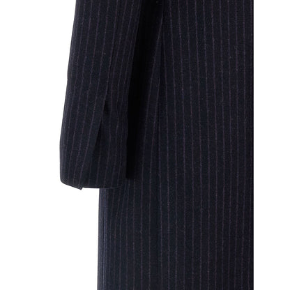 Alberto Biani Blue Virgin Wool Coat