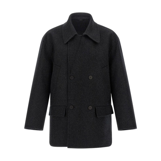 Fendi Gray Virgin Wool Coat