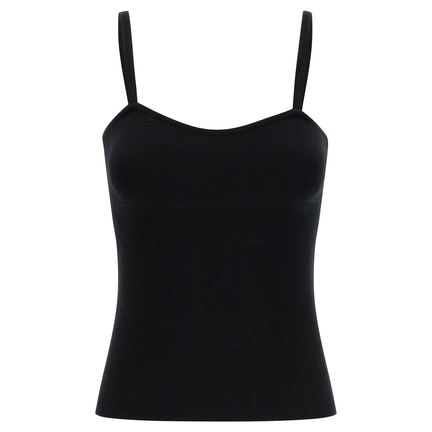 Max Mara Black Virgin Wool Tank Tops