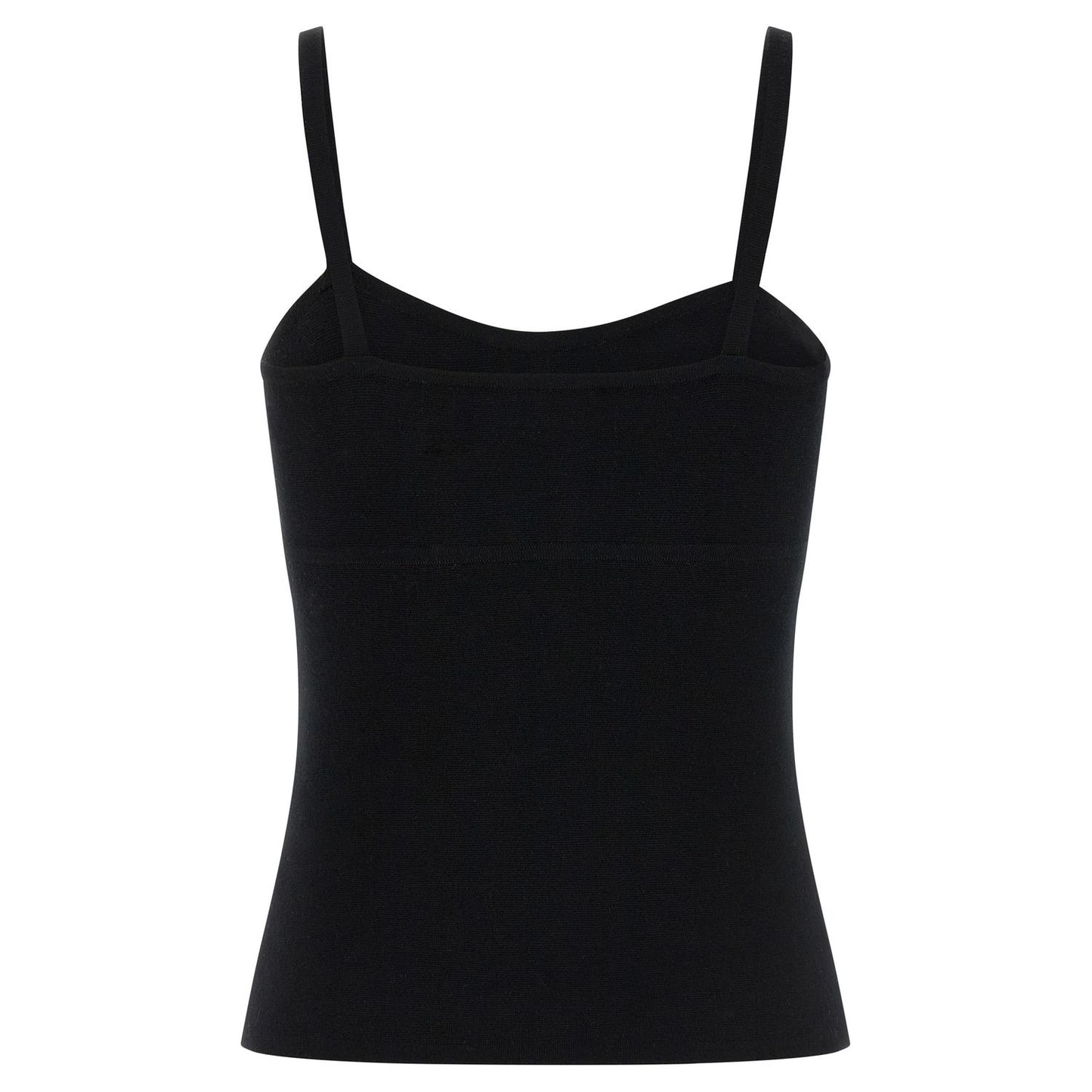 Max Mara Black Virgin Wool Tank Tops