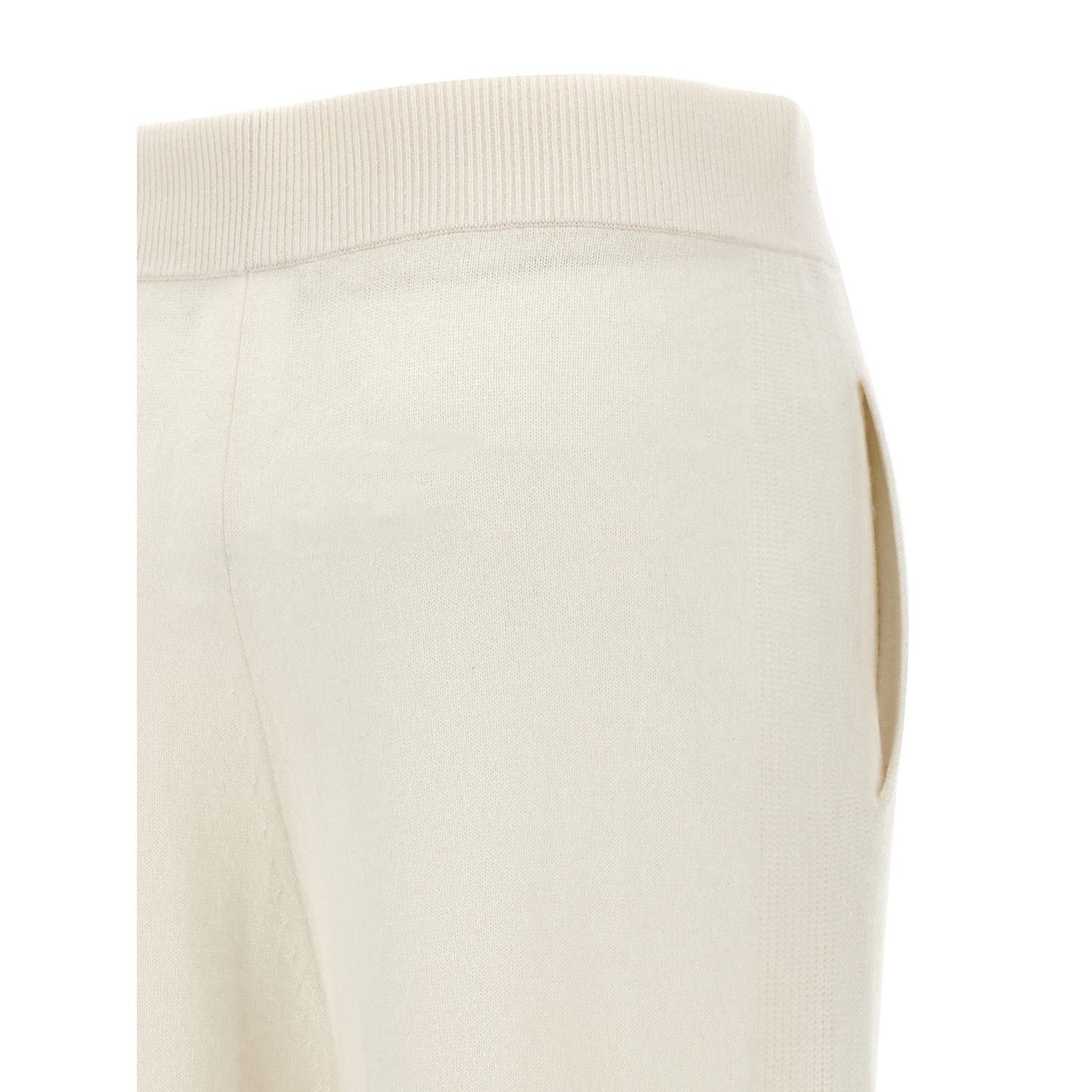 Max Mara White Cashmere Casual Pants