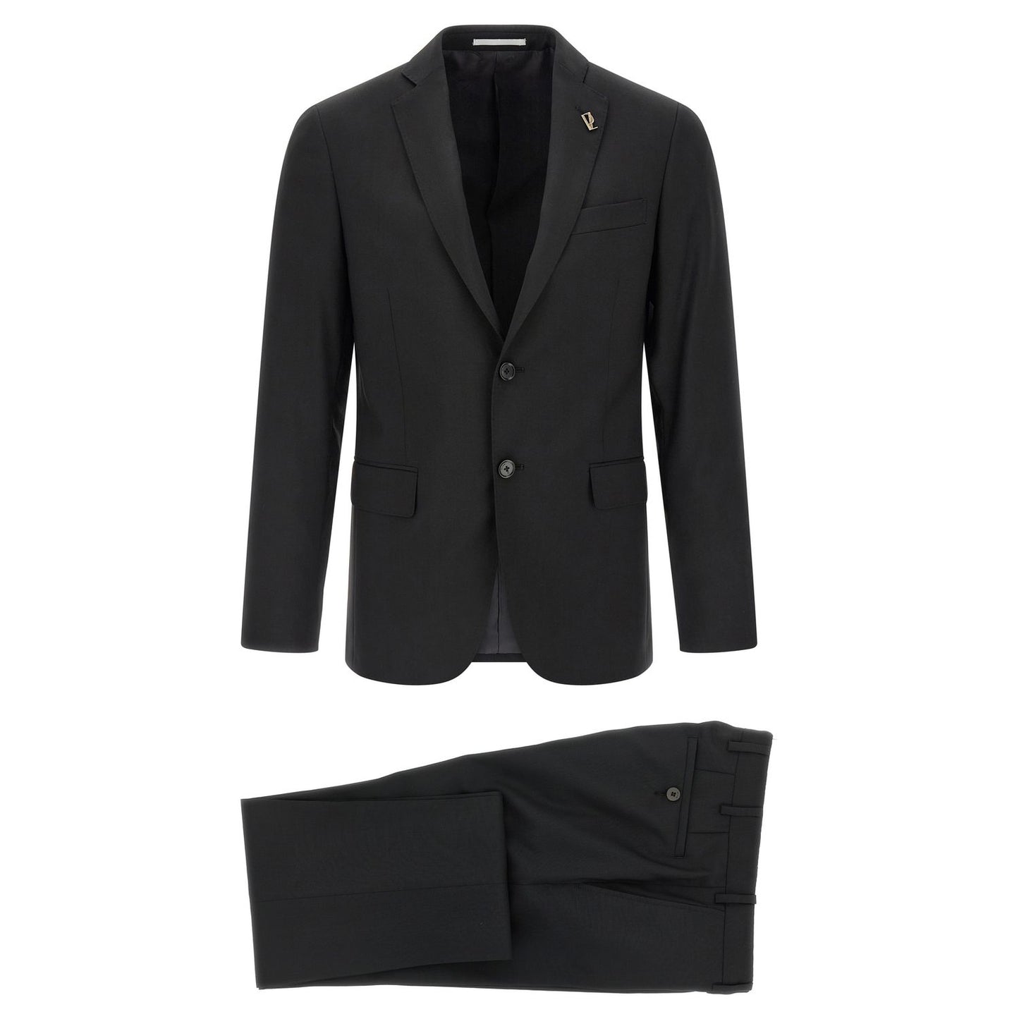 Pal Zileri Black Wool Two-Piece Suit