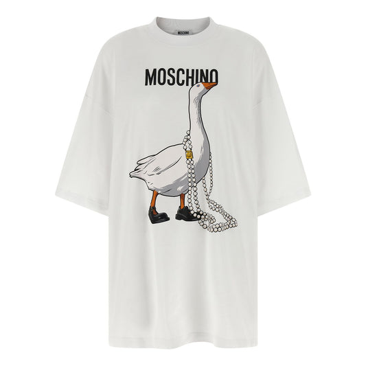 Moschino White Cotton Short Dress