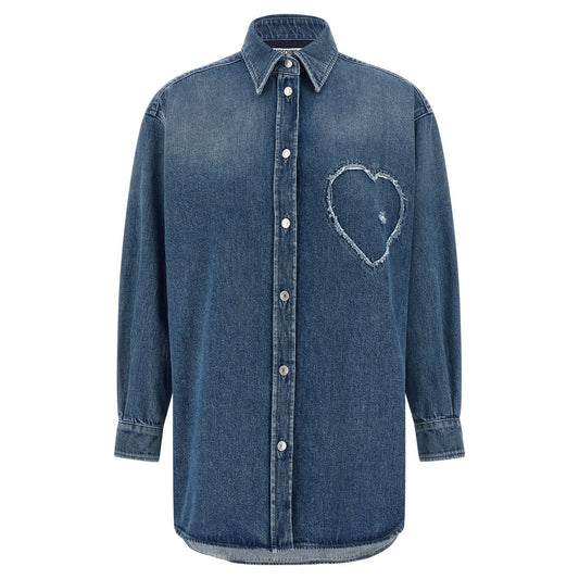 Moschino Blue Cotton Blouse