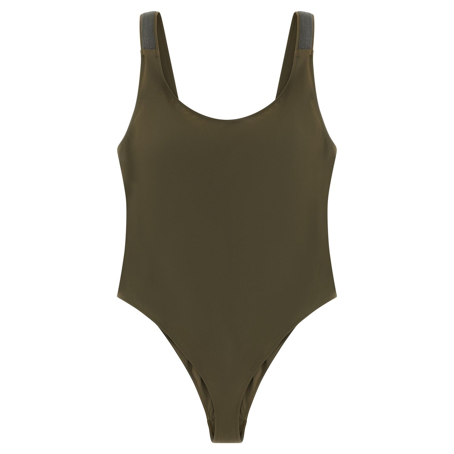Brunello Cucinelli Bicolor Polyamide One-Piece Swimsuit