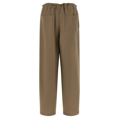 Brunello Cucinelli Beige Viscose Casual Pants