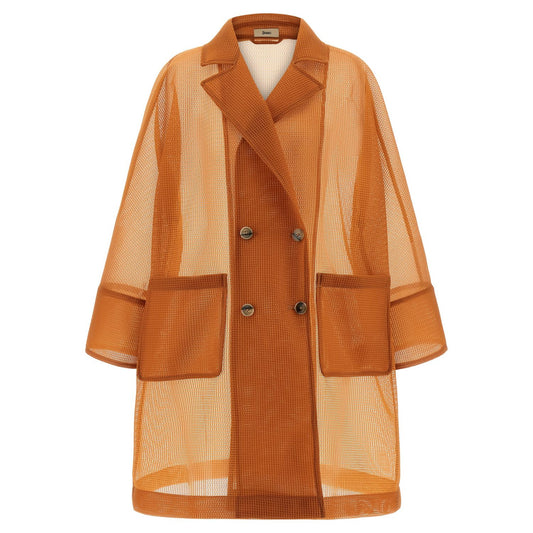 Herno Orange Polyester Coat