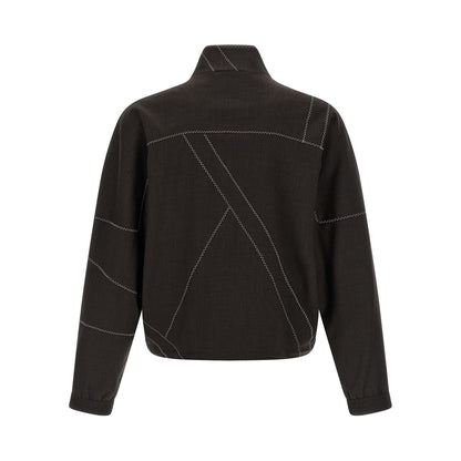 Kiko Kostadinov Brown Virgin Wool Full-Length Jacket