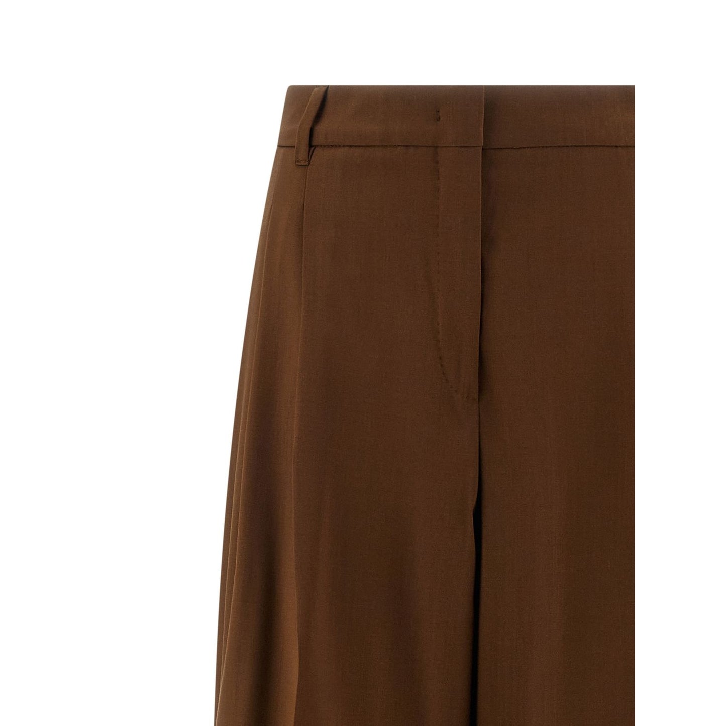Max Mara Brown Virgin Wool Casual Pants