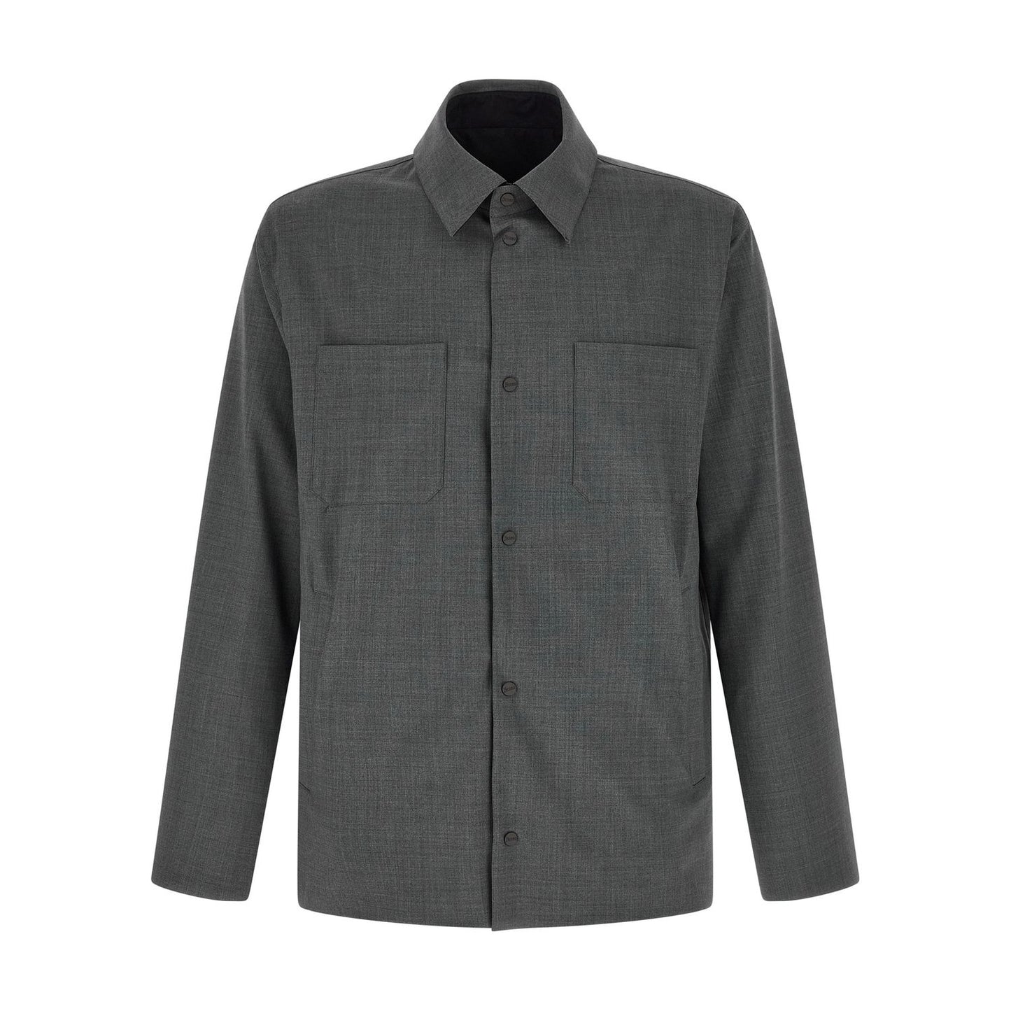 Herno Gray Polyester Full-Length Jacket