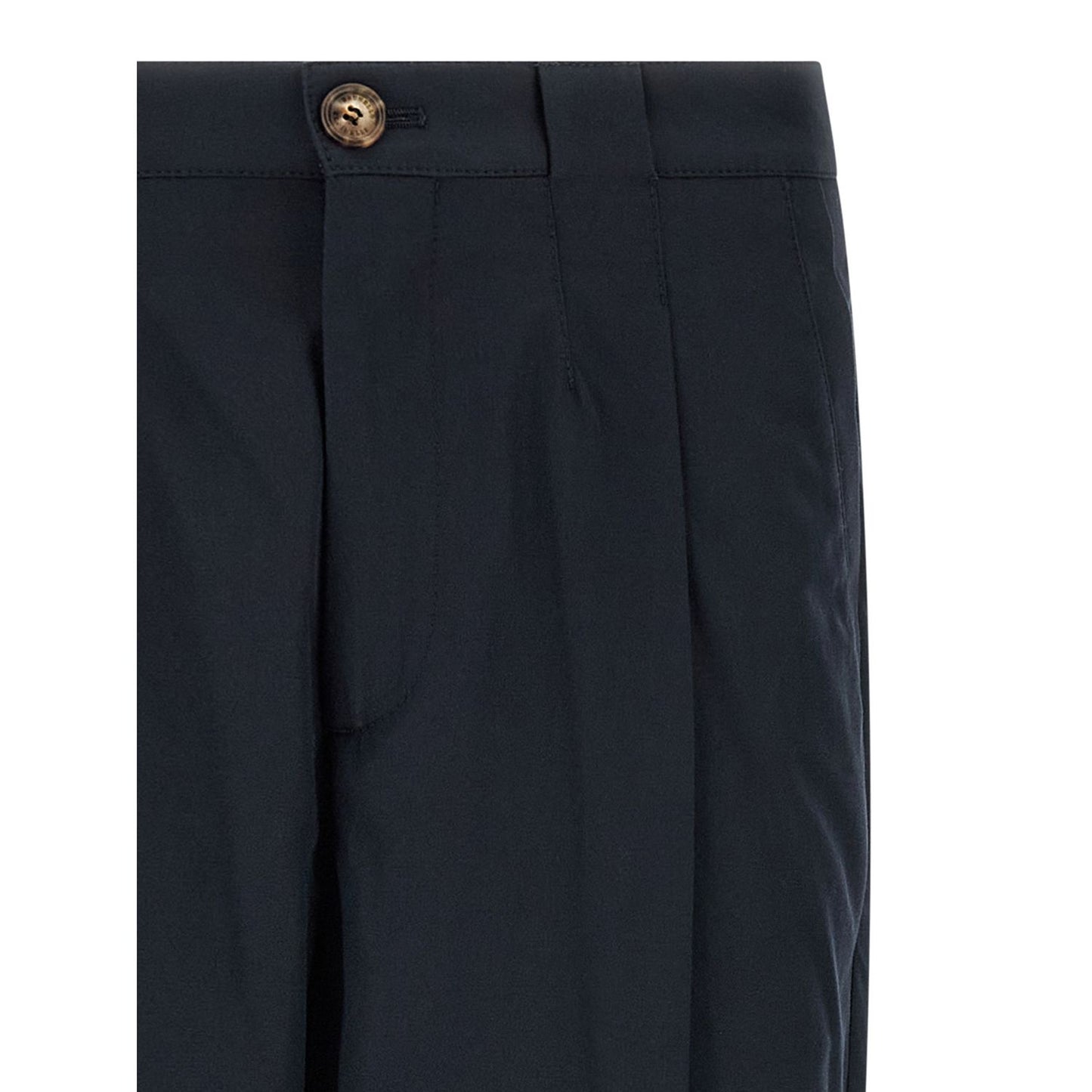 Brunello Cucinelli Blue Cotton Chino Pants