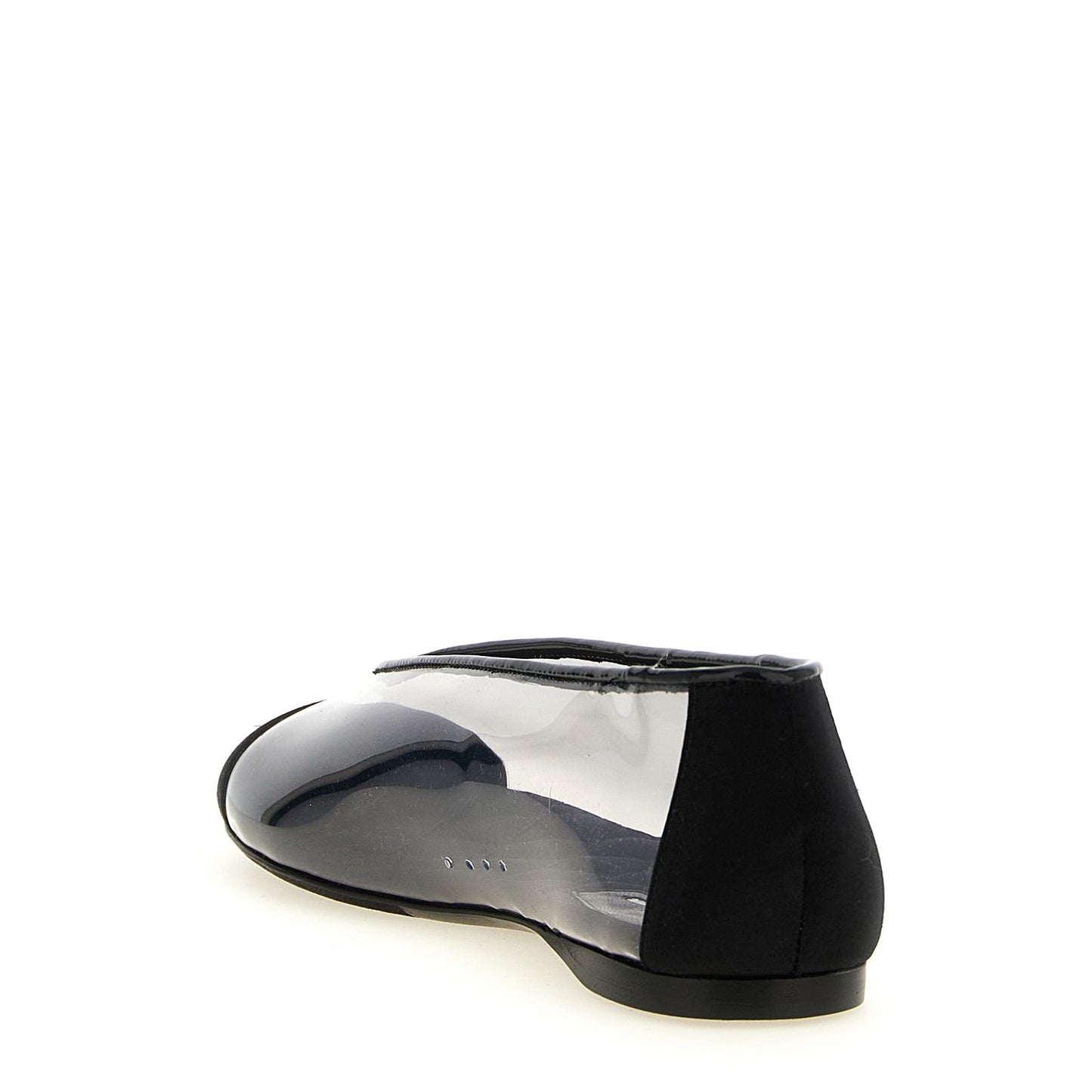 Moschino Black Pvc Ballet Flats