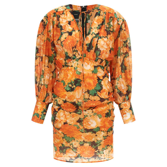 PINKO Orange Lyocell Short Dress