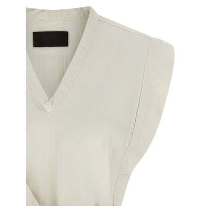 Lemaire White Cotton Sleeveless Jacket