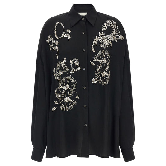 Dries Van Noten Black Polyester Blouse
