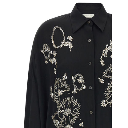 Dries Van Noten Black Polyester Blouse