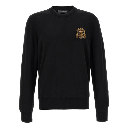 Dolce & Gabbana Black Virgin Wool Cardigan