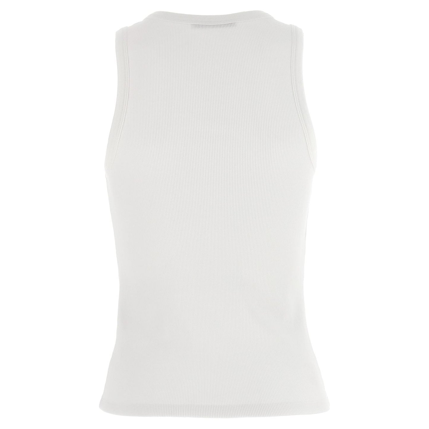 Givenchy White Cotton Sleeveles T-Shirt